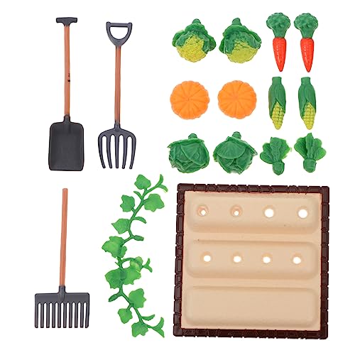 PHENOFICE 1 Satz Mini Landschaftsmodelle Set Realistische Gemüsefeld Szene mit Farmwerkzeug Modellen Teiliges Set für Garten Dekoration und Miniatur Szenen PHENOFICE 1 Satz Mini Landschaftsmodelle Set Realistische Gemüsefeld Szene mit Farmwerkzeug Modellen Teiliges Set für Garten Dekoration und Miniatur Szenen von PHENOFICE