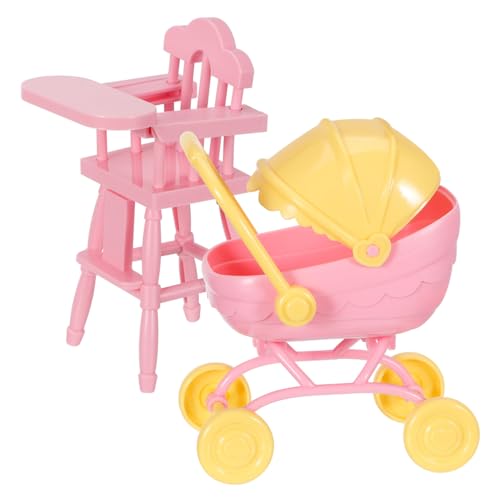 PHENOFICE 1 Satz Miniatur Babywagen für Puppen aus Puppenwagen und Hochstuhl Leicht Tragbar für Kreatives Rollenspiel Geeignet für Kleinkinder und Puppenliebhaber Abs PHENOFICE 1 Satz Miniatur Babywagen für Puppen aus Puppenwagen und Hochstuhl Leicht Tragbar für Kreatives Rollenspiel Geeignet für Kleinkinder und Puppenliebhaber Abs von PHENOFICE