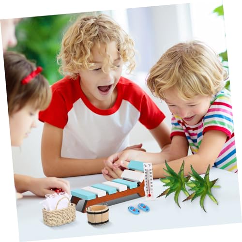 PHENOFICE 1 Satz Miniatur Strand Deko Set Liegestühle Holzaccessoires für Puppenhaus Sichere und Langlebige Strand Mikrolandschaft Dekoration für Kreative Spielideen PHENOFICE 1 Satz Miniatur Strand Deko Set Liegestühle Holzaccessoires für Puppenhaus Sichere und Langlebige Strand Mikrolandschaft Dekoration für Kreative Spielideen von PHENOFICE