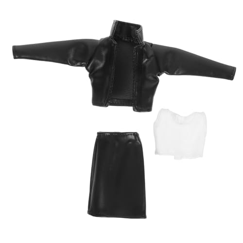 PHENOFICE 1 Satz Puppenkleidungsset mit Rock und Jacke aus PU Leder Wiederverwendbare Kostüme für Puppen Zubehör für Kreative Spielmomente für Mädchen und Puppenliebhaber PHENOFICE 1 Satz Puppenkleidungsset mit Rock und Jacke aus PU Leder Wiederverwendbare Kostüme für Puppen Zubehör für Kreative Spielmomente für Mädchen und Puppenliebhaber von PHENOFICE