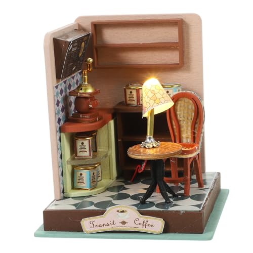 PHENOFICE 1 Set DIY Miniatur Puppenhaus Kleines Kaffeehaus Kit Unvollendetes Montagehaus DIY Holzhaus DIY Kleines DIY Holzmodell DIY Holzhütte Unvollendetes Kleines Hüttenmodell PHENOFICE 1 Set DIY Miniatur Puppenhaus Kleines Kaffeehaus Kit Unvollendetes Montagehaus DIY Holzhaus DIY Kleines DIY Holzmodell DIY Holzhütte Unvollendetes Kleines Hüttenmodell von PHENOFICE