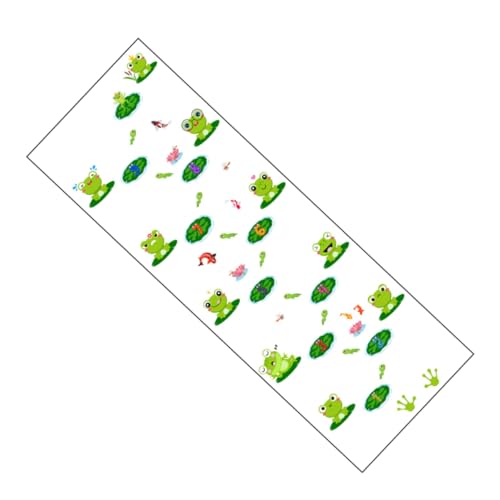 PHENOFICE 1 Satz Bodenaufkleber Entfernbare Bodenabziehbilder Cartoon-Frosch Selbstklebende Spielaufkleber von PHENOFICE