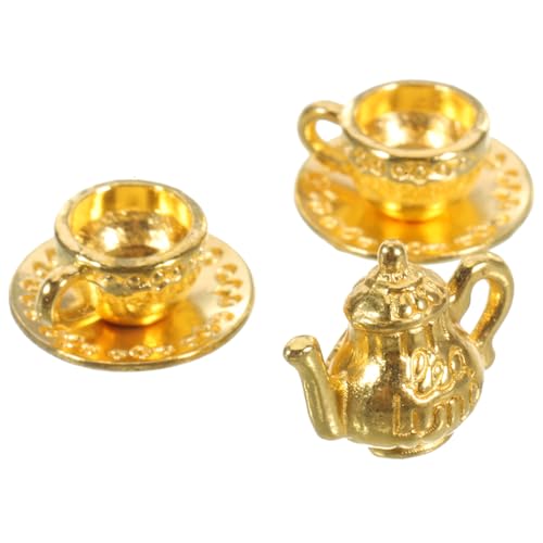PHENOFICE 1 Satz Mini-teekessel Aus Metall Teekessel-Ornament Dekorative Mini Mit Teetasse Puppenhaus-Accessoires PHENOFICE 1 Satz Mini-teekessel Aus Metall Teekessel-Ornament Dekorative Mini Mit Teetasse Puppenhaus-Accessoires von PHENOFICE