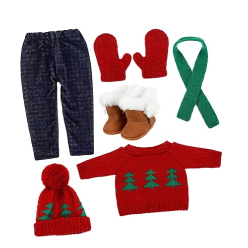 PHENOFICE 1 Set Puppen Weihnachtskostüm Weihnachtsbaum Pullover Puppen Weihnachtskleidung Weihnachtspullover Winter Puppen Outfit Weihnachts Puppen Outfits Puppen Verkleidung Puppen von PHENOFICE