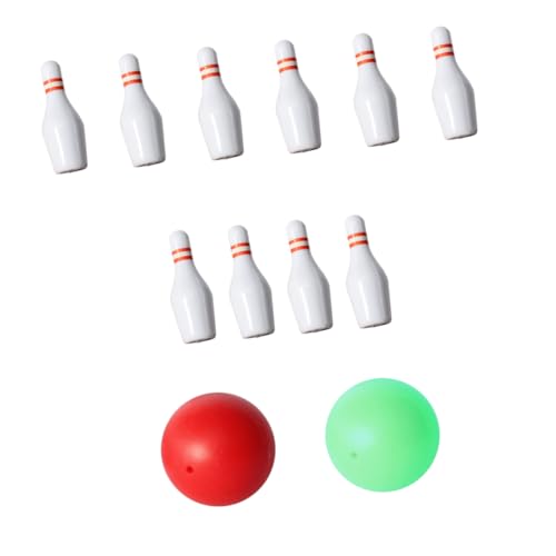 PHENOFICE Mini-Bowling-Spiele Mini-Bowling-Sets Für Jungen Und Mädchen 12-teiliges Miniatur-Bowling-puppenhaus-zubehör von PHENOFICE