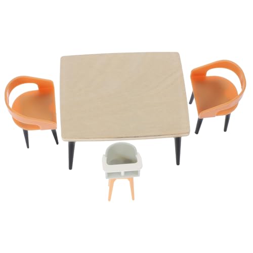 PHENOFICE 1 Set Simulierte Möbel, Miniaturtisch, Puppenhaus Esstisch, Puppenhausmöbel, Miniaturmöbel, Modell, Holz, Mini Hausmöbel, Puppenhaus, Miniatur Holztisch von PHENOFICE