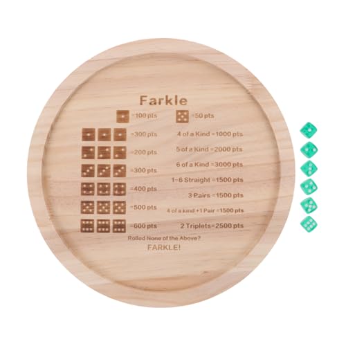 PHENOFICE 1 Set Würfeltablett, Kleine Würfel, Würfel Für Familientreffen, Familien Farkle Würfel, Tragbare Holzwürfel, Farkle Würfel, Spielzeugwürfel, Farkle Tablett, Rollenspielwürfel, PHENOFICE 1 Set Würfeltablett, Kleine Würfel, Würfel Für Familientreffen, Familien Farkle Würfel, Tragbare Holzwürfel, Farkle Würfel, Spielzeugwürfel, Farkle Tablett, Rollenspielwürfel, von PHENOFICE