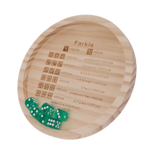 PHENOFICE 1 Set Würfeltablett, Spielwürfel Spielset, Farkle Würfel, Spielzubehör, Farkle Würfel, Spielzeugfamilie, Farkle Würfel, Holzwürfel, Farkle Würfelplatte, Brettspielwürfel, PHENOFICE 1 Set Würfeltablett, Spielwürfel Spielset, Farkle Würfel, Spielzubehör, Farkle Würfel, Spielzeugfamilie, Farkle Würfel, Holzwürfel, Farkle Würfelplatte, Brettspielwürfel, von PHENOFICE