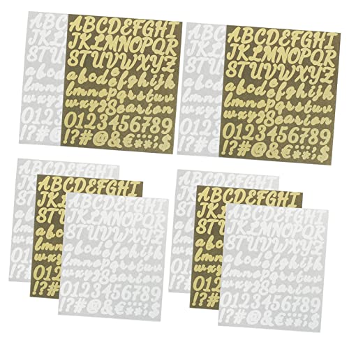 PHENOFICE 10 Blatt Buchstabenaufkleber Buchstaben Zum Basteln Zahlenaufkleber DIY Aufkleber DIY Buchstabenaufkleber Buchstabenaufkleber Selbstklebende Aufkleber DIY Buchstabenaufkleber von PHENOFICE