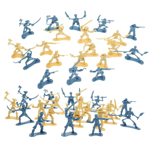 PHENOFICE Piratenspielzeug Piratensoldat Piratenskelett Piratenrequisiten Für Jungen Spielzeugset 100-teilige Miniaturfiguren von PHENOFICE
