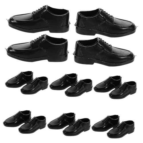PHENOFICE 10Paare Schwarze Miniaturschuhe für Puppen im Maßstab Herrenschuhe für Puppenhaus Dekoration Charmantes Design und Maßgeschneiderte Passform für Puppen PHENOFICE 10Paare Schwarze Miniaturschuhe für Puppen im Maßstab Herrenschuhe für Puppenhaus Dekoration Charmantes Design und Maßgeschneiderte Passform für Puppen von PHENOFICE