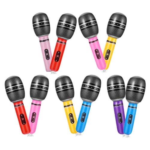 PHENOFICE 10pcs Aufblasbare Mikrofon Spielzeug Für Jungen Und Mädchen Gefälschte Simulation Mikrofon Requisiten Gemischte Stile PHENOFICE 10pcs Aufblasbare Mikrofon Spielzeug Für Jungen Und Mädchen Gefälschte Simulation Mikrofon Requisiten Gemischte Stile von PHENOFICE