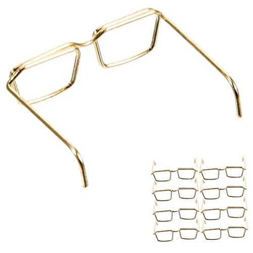 PHENOFICE 10Stücke Puppenbrillenrahmen aus Linsenlose Wiederverwendbare Dekorationsbrille für Puppen Charmante Accessoires für Kindergeburtstage und von PHENOFICE