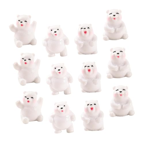 PHENOFICE 12 Stück Realistische Bärenfiguren Aus Kunstharz Miniatur-gartenornament Mikrolandschaftsdekor Schreibtischdekor von PHENOFICE