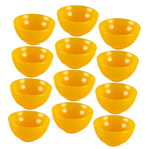 PHENOFICE Vereinfachen Sie Ihre Miniaturküche 12-teiliges Mini- -schüsseln-Set Miniatur-servierschüssel Gelbes Mini-schüsseln-Set von PHENOFICE