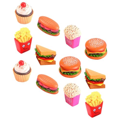 PHENOFICE 12 Teiliges Set Simulierter Hamburger Hot Dog Spielküche Zubehör Lebensmittelmodell Kunststoff Lebensmittel Spielset Spiellebensmittel Für Kinder Restaurant Spielsets Für von PHENOFICE
