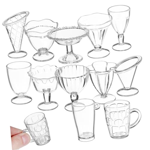 PHENOFICE 12Stücke Miniatur Puppenhaus Becher DIY Transparent Küchen Requisiten für Kreatives Zubehör für Puppenhaus Dekoration und Interaktion PHENOFICE 12Stücke Miniatur Puppenhaus Becher DIY Transparent Küchen Requisiten für Kreatives Zubehör für Puppenhaus Dekoration und Interaktion von PHENOFICE