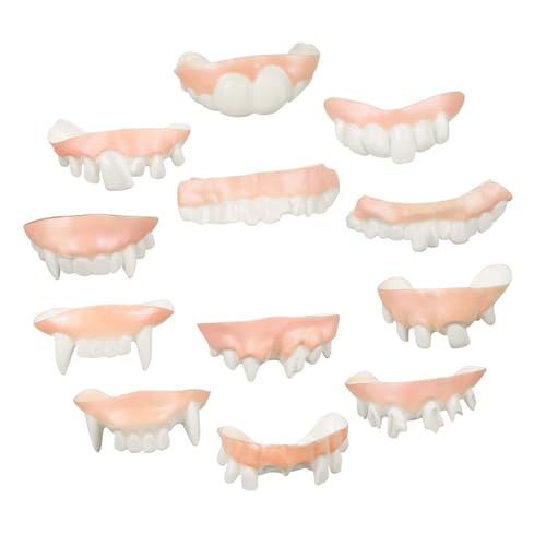 PHENOFICE 12Stücke Vampir Fake Zähne Langlebige Halloween Zahn Requisiten Authentische Cosplay für Gruselige Mottopartys Angenehm zu Einfach Anzubringen und Abzunehmen PHENOFICE 12Stücke Vampir Fake Zähne Langlebige Halloween Zahn Requisiten Authentische Cosplay für Gruselige Mottopartys Angenehm zu Einfach Anzubringen und Abzunehmen von PHENOFICE