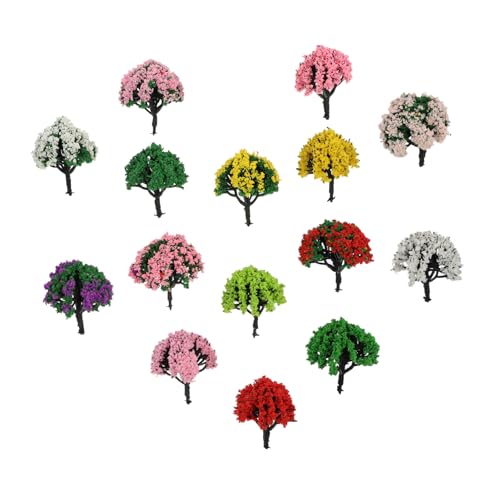 PHENOFICE 15St Kleine Baum Modelle Miniaturdekoration Mikrolandschaftsornament Miniaturen geldschrank beemysafe wohnungseinrichtung Heimdekoration Mikro-Landschaftsschmuck Schwammbaumpulver von PHENOFICE