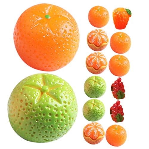 PHENOFICE 16 Stück Emulierende Obstspielzeuge, Simulationsfrucht Requisite, Simulierte Früchte, Künstliche Früchte, Schmuck, Gefälschte Obst Requisite, Simulationsfrucht Dekoration, von PHENOFICE
