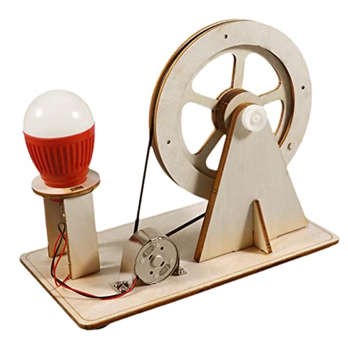 PHENOFICE 1Satz Handgenerator Kit für DIY Stromgenerator Experimentierkasten für Kreative Physikprojekte Fördert Konzentration und Geschicklichkeit Zufallslichtfarbe von PHENOFICE