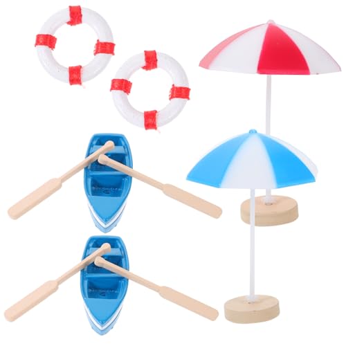 PHENOFICE 1Satz Strand Dekoration Teiliges Miniaturornament für Mikro Landschaften Blauen Booten Sonnenschirmen Schwimmringen PHENOFICE 1Satz Strand Dekoration Teiliges Miniaturornament für Mikro Landschaften Blauen Booten Sonnenschirmen Schwimmringen von PHENOFICE
