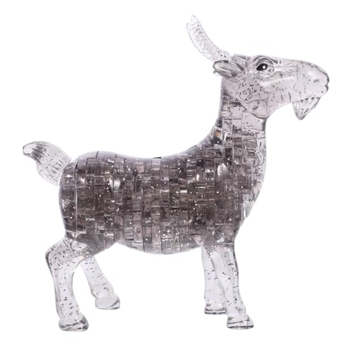 PHENOFICE 1Stück Kristallpuzzle Ziege Graues Tierdesign Selbst zu Montierendes Dekorationsspielzeug für Kreative Heimdekoration Geeignet von PHENOFICE