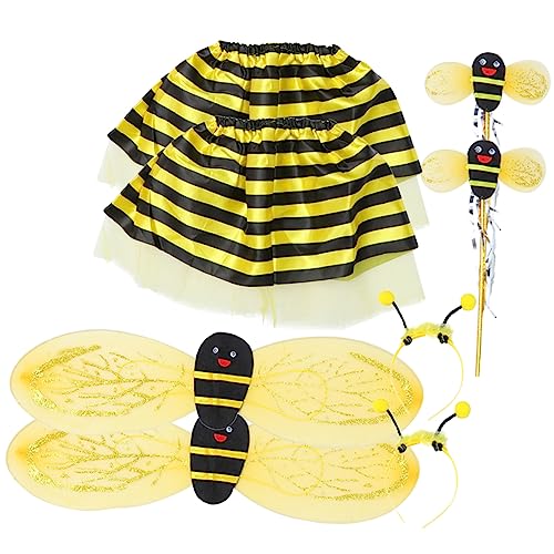 PHENOFICE 2 Sätze Bienenkostüm Teiliges Set mit Flügeln Zauberstab Haarreif und Tüllrock Niedliches Cosplay Zubehör für Mädchen für Karneval Halloween Bühnenauftritte und Partys PHENOFICE 2 Sätze Bienenkostüm Teiliges Set mit Flügeln Zauberstab Haarreif und Tüllrock Niedliches Cosplay Zubehör für Mädchen für Karneval Halloween Bühnenauftritte und Partys von PHENOFICE