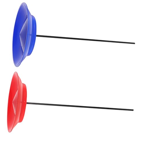 PHENOFICE 2 Sätze Jonglierplatten mit Stäben Bunte Jonglierteller für Zirkusaufführungen Akrobatik und Gruppenperformances Einfach zu Erlernen und Lange Drehzeiten für Ununterbrochenen Spaß von PHENOFICE