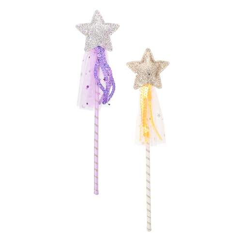 PHENOFICE 2 Stück Feenstab Requisiten, Feenstab Mit Band, Kinder Performance Requisiten, Feenkostüm Requisite, Exquisite Feenstäbe, Party Cosplay Fee, Feenstab Für Kinder, Sternstab PHENOFICE 2 Stück Feenstab Requisiten, Feenstab Mit Band, Kinder Performance Requisiten, Feenkostüm Requisite, Exquisite Feenstäbe, Party Cosplay Fee, Feenstab Für Kinder, Sternstab von PHENOFICE