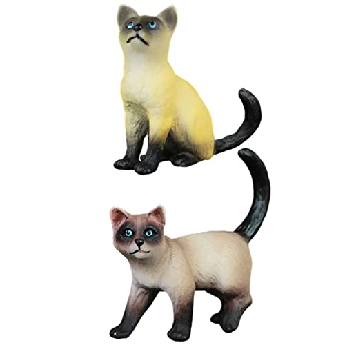 PHENOFICE 2 Stück Hundeornamente, Katzendekor, Hintergrundzubehör, Katzenmodelle Aus Kunststoff, Katzenminiaturen, DIY Bonsai Katzen, Klassenzimmerdekore, Miniatur Katzen Kunstfiguren, PHENOFICE 2 Stück Hundeornamente, Katzendekor, Hintergrundzubehör, Katzenmodelle Aus Kunststoff, Katzenminiaturen, DIY Bonsai Katzen, Klassenzimmerdekore, Miniatur Katzen Kunstfiguren, von PHENOFICE