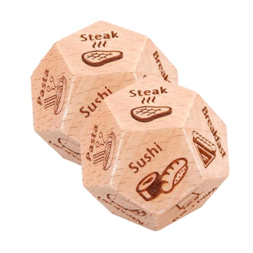 PHENOFICE Einzigartiger Lebensmittelentscheider Aus Holz 2 Stück Essensentscheidung Abendessenentscheidung Spielgeschenk Für Mehr Spaß von PHENOFICE
