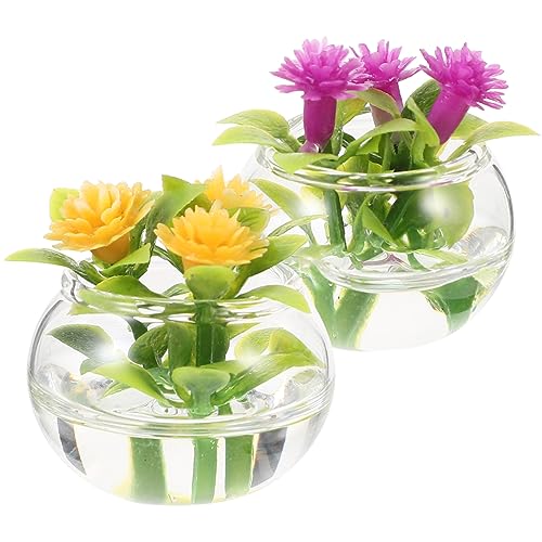 PHENOFICE Mini-blumentöpfe Für Puppenhaus Miniatur-kunstpflanzen Mini-Bonsai-Modelle Kleine Pflanzendekoration Mikro-landschaftszubehör 2er-Set PHENOFICE Mini-blumentöpfe Für Puppenhaus Miniatur-kunstpflanzen Mini-Bonsai-Modelle Kleine Pflanzendekoration Mikro-landschaftszubehör 2er-Set von PHENOFICE