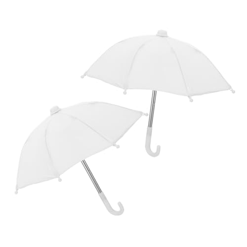 PHENOFICE 2 Stück Mini Regenschirm, Miniaturfigur, Spielzeug, Mini Möbel, Puppe, Reisespielzeug, Mini Hauszubehör, Puppenhaus Regenschirm, Mikroszene, Regenschirm, Mini Ornament, Miniatur von PHENOFICE