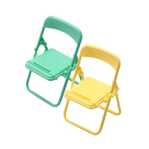 PHENOFICE 2 Stück Mini Stuhlmodell Aus Kunststoff, Winziger Stuhl, Requisite, Mini Klappstuhl, Miniaturmöbel, Realistisches Miniaturspielzeug, Klappstuhl, Miniatur Mikrolandschaftsdekor, von PHENOFICE