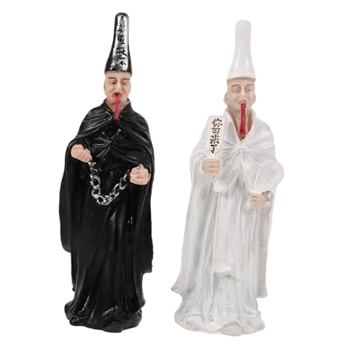 PHENOFICE 2 Stück Sandtisch Zubehör, Gruselige Dekoration Für Die Landschaft, Gruselige Statue, Gruselige Figuren Für Den Sandtisch, Sandtisch Dekorationen, Harz Sandtischfigur, Gruseliges von PHENOFICE