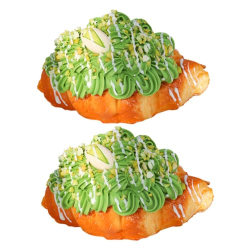 PHENOFICE 2 Stück Simuliertes Croissant Modell, Künstliches Croissant, Schaufenster Brot , Gefälschtes Brot, Heim Brot , Dekoratives Croissant, Simulations Croissant, Gefälschtes von PHENOFICE