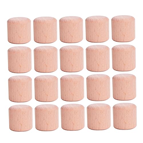 PHENOFICE 20St Zylinderblock bausteine Building Blocks for holzbauklötze Kinderbausteine Pädagogisches Buchengranulatblock Bausteine ​​ Holzwürfel Bambus von PHENOFICE