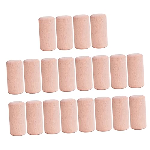 PHENOFICE Massivholzbausteine Buchengranulatblock Geometrische Holzwürfel Bausteine Zylinderblock Für Kinder DIY Dekoration von PHENOFICE