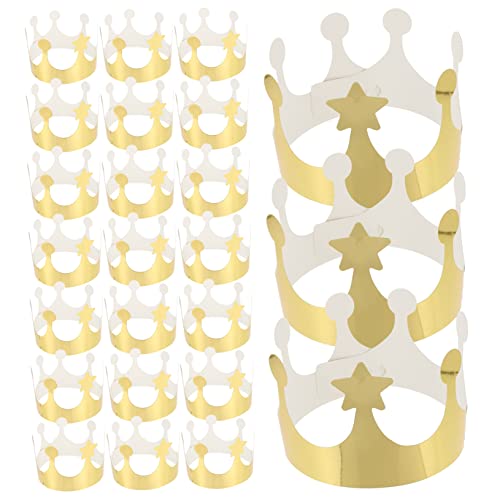 PHENOFICE 25 Stück Faltbare Kronenhüte, Geburtstagskronen Für Kinder, Geburtstags Kopfschmuck, Papierkronen Für Kleinkinder, Glitzerkronen, Geburtstagskronen Für Das Klassenzimmer, PHENOFICE 25 Stück Faltbare Kronenhüte, Geburtstagskronen Für Kinder, Geburtstags Kopfschmuck, Papierkronen Für Kleinkinder, Glitzerkronen, Geburtstagskronen Für Das Klassenzimmer, von PHENOFICE