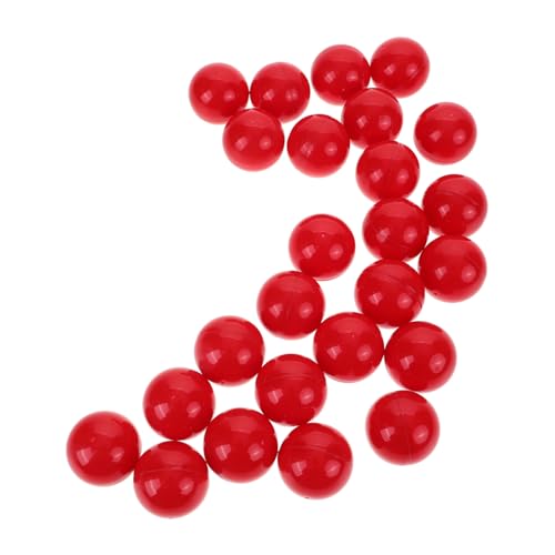 PHENOFICE 25 Stück Lotteriebälle aus Kunststoff Hohle Aktivitätsbälle für Spiele und Partys Durchmesser Rote Farbgebung für Tombola und Auslosungen von PHENOFICE