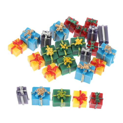 PHENOFICE Miniatur-geschenkboxen Für Puppenhäuser Kunstharz Miniatur-Ornamente Weihnachtsdekoration 25 Stück Kleine Boxen Möbelmodell-Requisite Mini-hausdekor von PHENOFICE