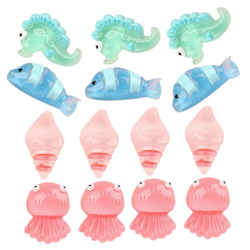 PHENOFICE 25 Stück Teiliges Leuchtende Meeresbewohner Miniaturfiguren Realistische Dekoration für Aquarien und Ausstellungen für Kreative und von PHENOFICE