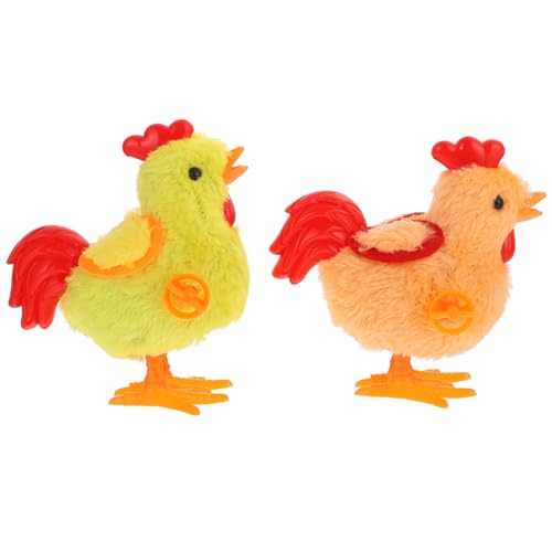 PHENOFICE 2St Küken kinderzimmerdeko Room Decoration zu Ostern Ostergeschenk Laufendes Tierspielzeug Osterdeko Requisite Aufzieh Osterspielzeug zum aufziehen Plastik von PHENOFICE