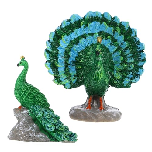 PHENOFICE 2St Mikrolandschaftstiere Auto Dekoration Pfauenstatue Mikrolandschaft Tierfigur Micro Garten Dekoration Pfauen-Kuchenaufsatz Miniaturtier im Garten Mini-Harzdekore Green PHENOFICE 2St Mikrolandschaftstiere Auto Dekoration Pfauenstatue Mikrolandschaft Tierfigur Micro Garten Dekoration Pfauen-Kuchenaufsatz Miniaturtier im Garten Mini-Harzdekore Green von PHENOFICE
