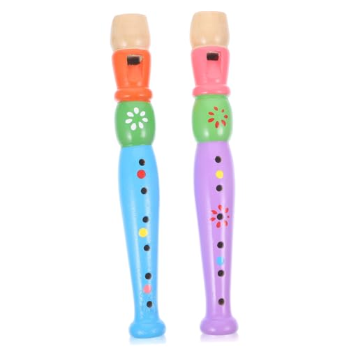 PHENOFICE 2Stücke Piccolo Flöten Cartoon Holzflöte Musikspielzeug für für Partys und Schulaufführungen Fördert Musikalische Kreativität und Fähigkeiten von PHENOFICE