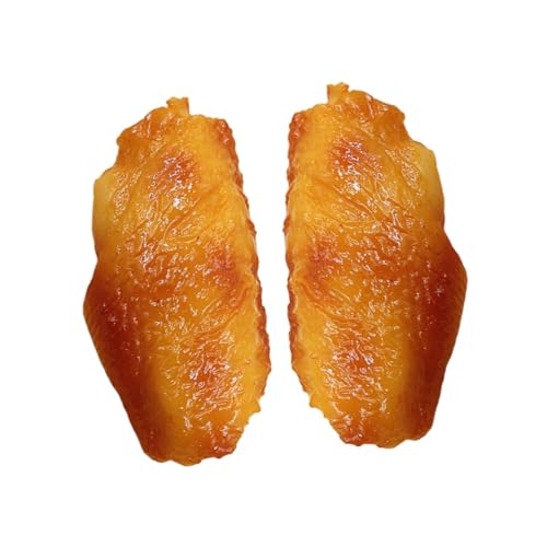 PHENOFICE 2st Chicken Wing-Modell BBQ- Gefälschte Brathähnchen-spielzeuge Hühnerfutter Brathähnchen-Display-Modell Simulierte Hühnerflügel Künstliche Brathähnchenflügel PVC PHENOFICE 2st Chicken Wing-Modell BBQ- Gefälschte Brathähnchen-spielzeuge Hühnerfutter Brathähnchen-Display-Modell Simulierte Hühnerflügel Künstliche Brathähnchenflügel PVC von PHENOFICE