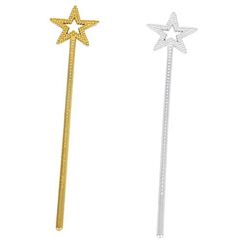 PHENOFICE 2st Pentagramm-fee-zauberstab Zauberstäbe Für Mädchen Kinderanzug Fee Cosplay-Requisite Pailletten-Sterne-zauberstäbe Cosplay Party Zauberstäbe Requisite Partystäbe Plastik von PHENOFICE