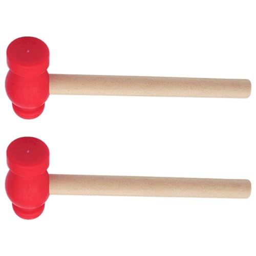 PHENOFICE 2st Simulationshammer Interaktives Lernspielzeug Pochendes Hammerspielzeug Für Hämmer Kleinkind Rollhammer Hammer Kinderspielzeug Rot Hölzern von PHENOFICE