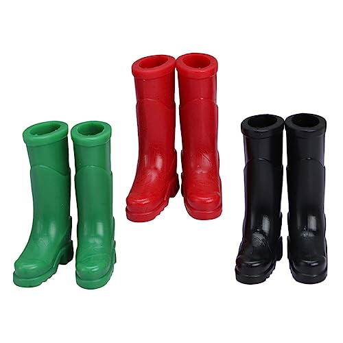 PHENOFICE 3 Paare Regenstiefel Puppenhaus Schuhe Realistische Mini Deko für Dollhouse Szenen von PHENOFICE